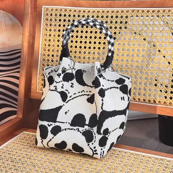Cartoon Striped Tote Bag