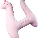 Kids Neck Pillows for Travel - H Shape Kids Travel Pillows for Cars Pink Unicon Style