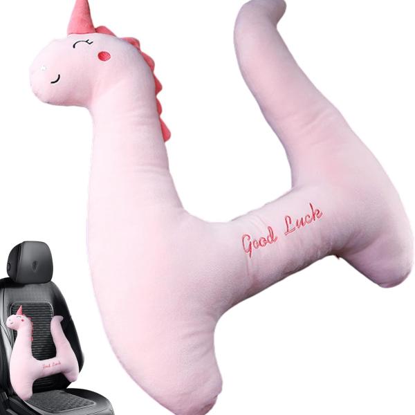 Kids Neck Pillows for Travel - H Shape Kids Travel Pillows for Cars Pink Unicon Style