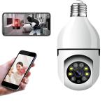 V380 Wifi Single Lens Bulb WIFI Camera 1080P Night Vision 360 Indoor CCTV Security Protection Smart Home Security Camera