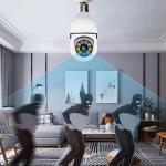 V380 Wifi Single Lens Bulb WIFI Camera 1080P Night Vision 360 Indoor CCTV Security Protection Smart Home Security Camera