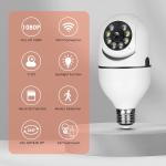 V380 Wifi Single Lens Bulb WIFI Camera 1080P Night Vision 360 Indoor CCTV Security Protection Smart Home Security Camera