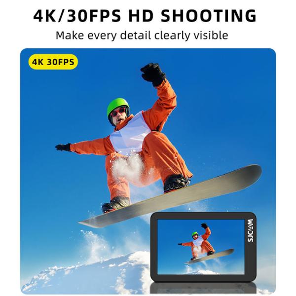 SJ8 Dual Screen Action Camera 4K 30FPS 20MP Waterproof Wi-Fi Night Vision 2.33 Inch Touch Screen Sports Camera