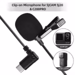 SJCAM Sports Camera Clip-on Microphone Lapel Mic Plug-and Play Pickup Noise Reduction External Microphone for SJCAM SJ20/C200PRO