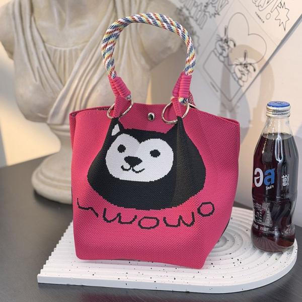 Cartoon Striped Tote Bag